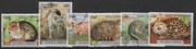 гашеные почтовые марки коты, 6 марок, серия КАМБОДЖА